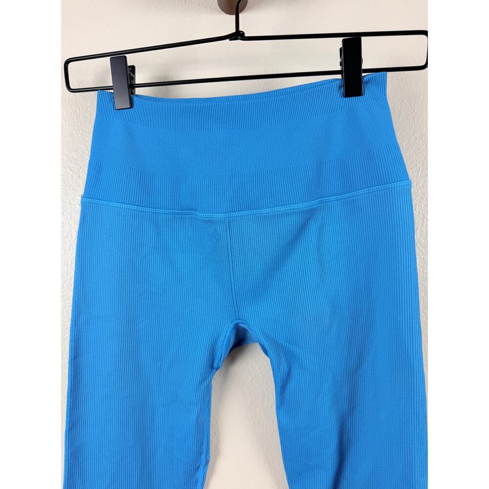 Alo Teal/Blue Yoga Mindful Movement Ribbed Leggings Womens XS Blue High Rise - Picture 10 of 10